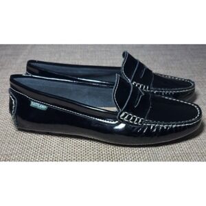 Eastland Patricia Black Penny Loafers Womens 9M Patent Leather EU 40 Shoes